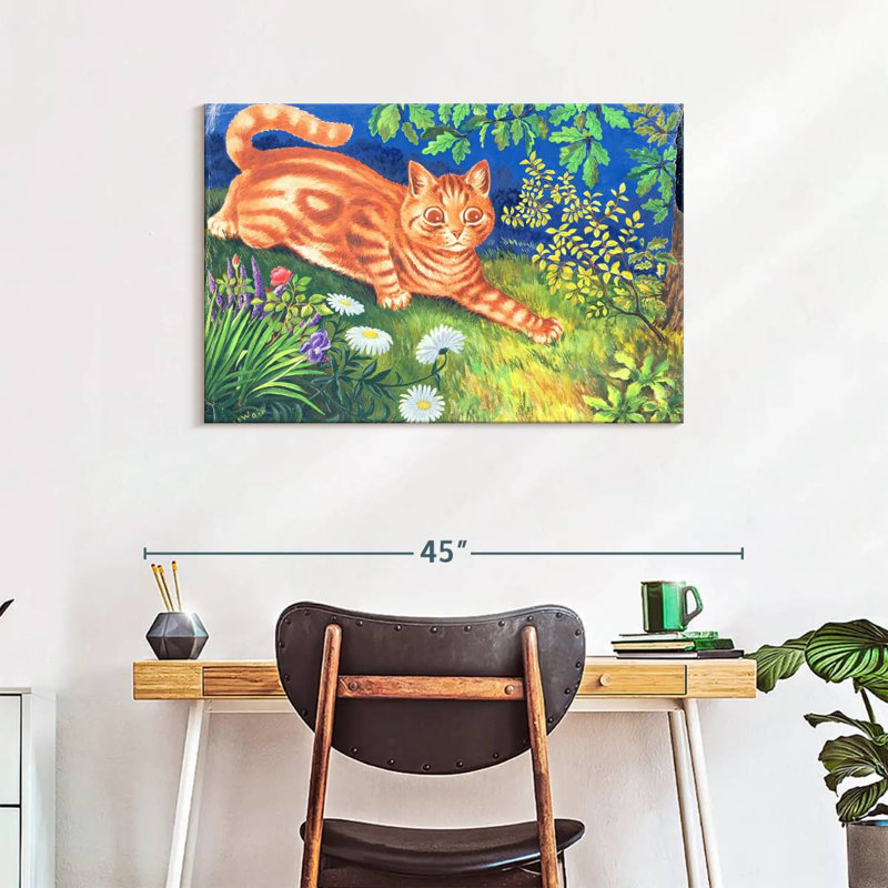 Crowle Cat Stalking, 24" H x 36" W