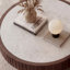 Ensemble de tables basses noires et noyer fritté + tables basses rondes en bois massif