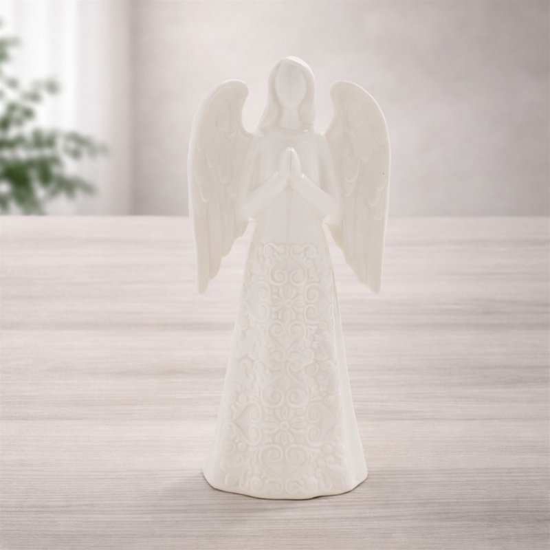 Figurine ange blanc en céramique