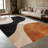 1PC Abstract Wavy Neutral Block area rugs for Living Room, Soft&Comfy, All-season, Easy-care, Machine Washable Indoor floor mat, Under Table Farmhouse suitable for dining room, bedroom, entryway, home office, patio, Home Decor, Outdoor Decor.-129466864