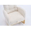 Chaise berçante d'appoint à haut dossier avec repose-pieds pour chambre à coucher ou espace de vie-1401279851