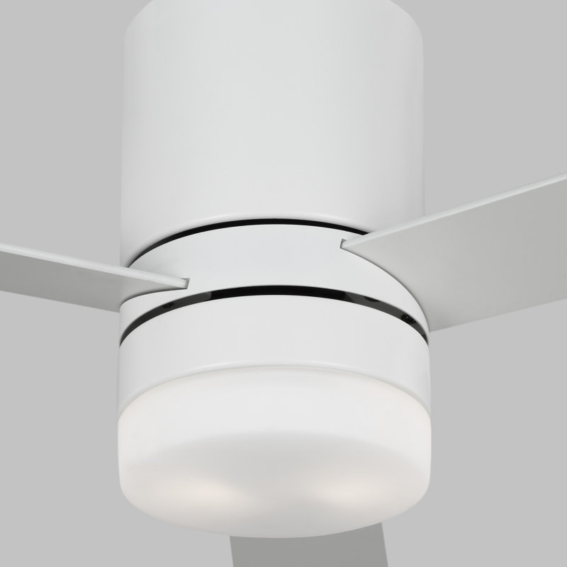 Ventilateur de plafond avec lumières DEL Kris, 44", Blanc mat, Blanc mat