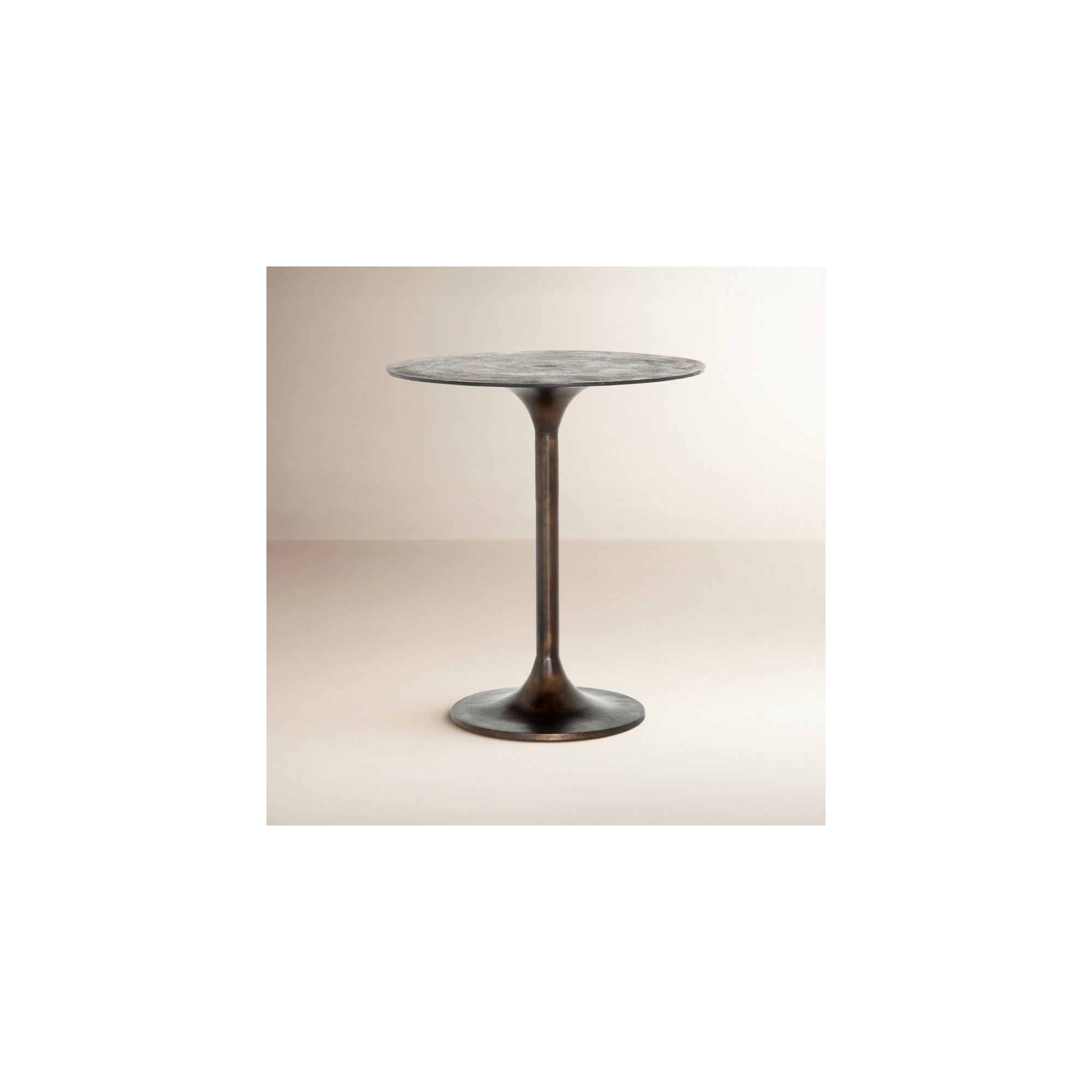 Roksana Bar Height Pedestal Dining Table, Antique Rust, Counter Height ( 36" Height)