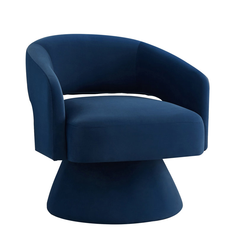 Fauteuil demi-tonneau pivotant moderne, chaises d'appoint rondes en velours rembourré pour une utilisation polyvalente dans divers espaces intérieurs