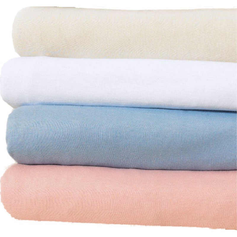 AljoA 100% Cotton Jersey Knit Fitted Sheet, Double (4'6), Cream