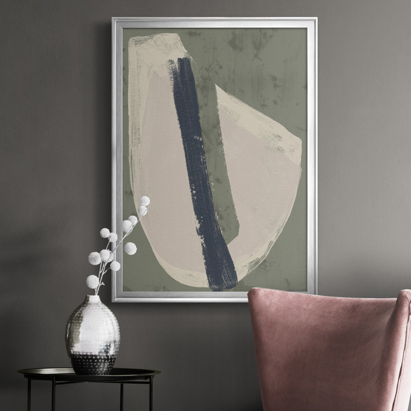 " Paper Slice IV ", 30.5" H x 22.5" W x 1" D, Silver Framed