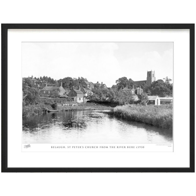 Belaugh, St Peter's Church From The River Bure C1930 by Francis Frith - Single Picture Frame Print, 40cm H x 50cm W x 2.3cm D