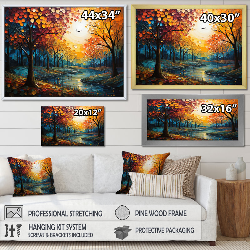 «Colorful Neo Primal Forest Collage III», reproduction, Cadre flottant noir, H 12 po x l 20 po x P 1 po