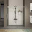 Porte de douche sans cadre de 56 à 60 po x H 76 po, porte de douche coulissante, avec cabine de douche en verre trempé épais de 3/8 po (10 mm) de qualité supérieure, couche facile à nettoyer à double face, finition chromée avec tampon