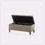 Banc de rangement capitonné à fermeture douce-620099560