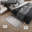 Tapis d'entrée Sorbus Welcome Mat, lavable à la machine, antidérapant, tapis rétro - gris (lignes), 2 pi -994688762