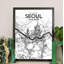 « séoul city map », reproduction d’impression sur affiche à motif encre-31736524