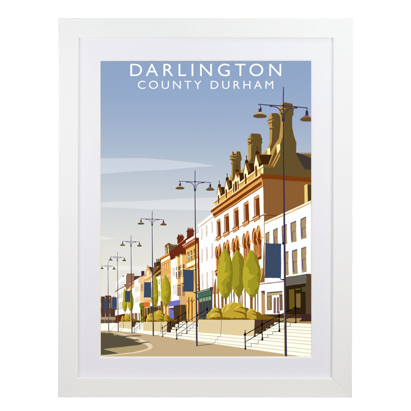 Darlington 2 by Richard O'Neil - Print, White Wood Frame, 43.5 cm H x 33.5 cm W x 2.2 cm D