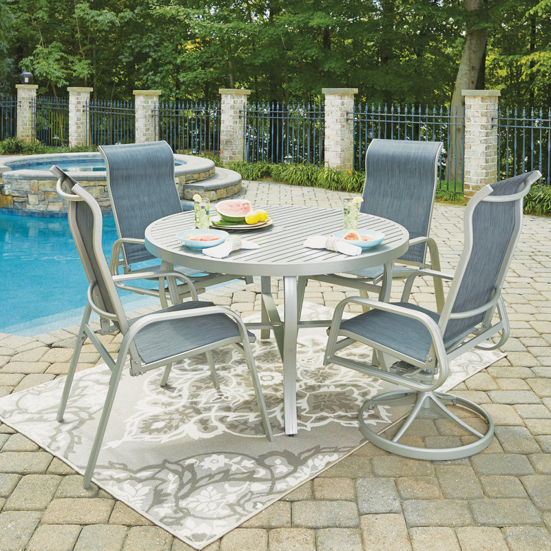 Ensemble repas 5 pièces Dinan, H 28,75 po x l 42,5 po x P 42,5 po