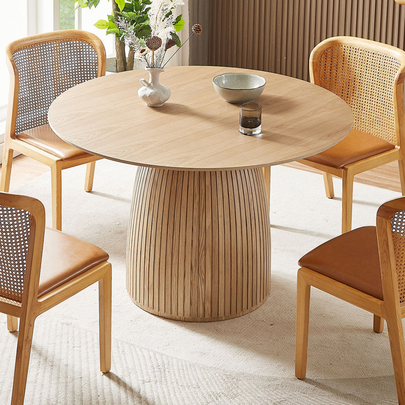 Table de salle à manger en bois aggloméré 47,24 po, Bois de chêne