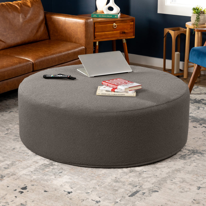 Repose-pieds avec repose-pieds Natacia, Gris foncé, H 16 po x l 36 po x P 36 po