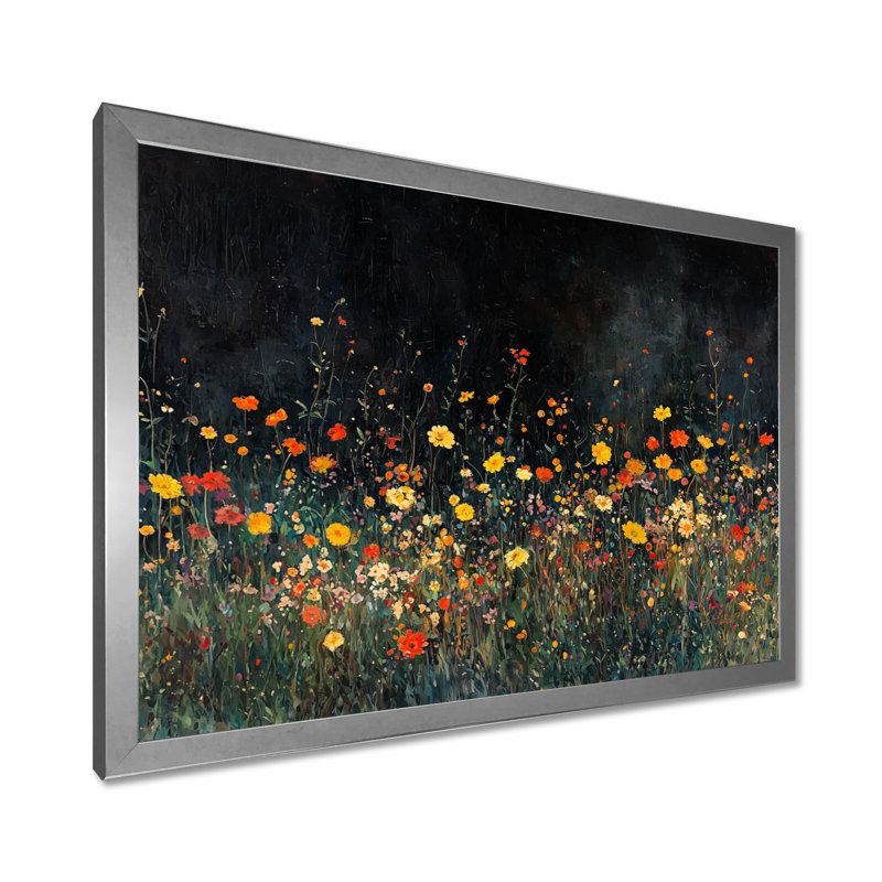 Colangelo - Floral Wall Art, Reproduction encadrée d'une seule photo, Argent argent, H 16 po x l 32 po