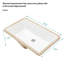Lavabo de salle de bain rectangulaire en céramique avec trop-plein 13 po APRESSHUI