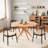 47.2" Solid Wood Round Dining Kitchen Table For 4-6 People With Intersecting Pedestal Base-98405872-98405874