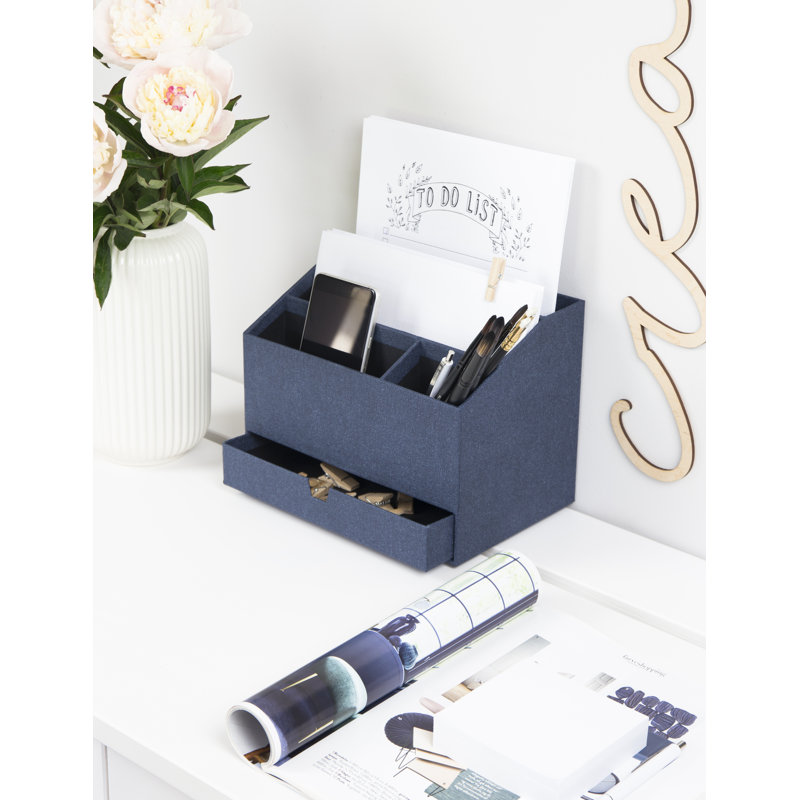 Organisateur de bureau Bigso Greta - Organisateur de bureau durable, Toile bleue