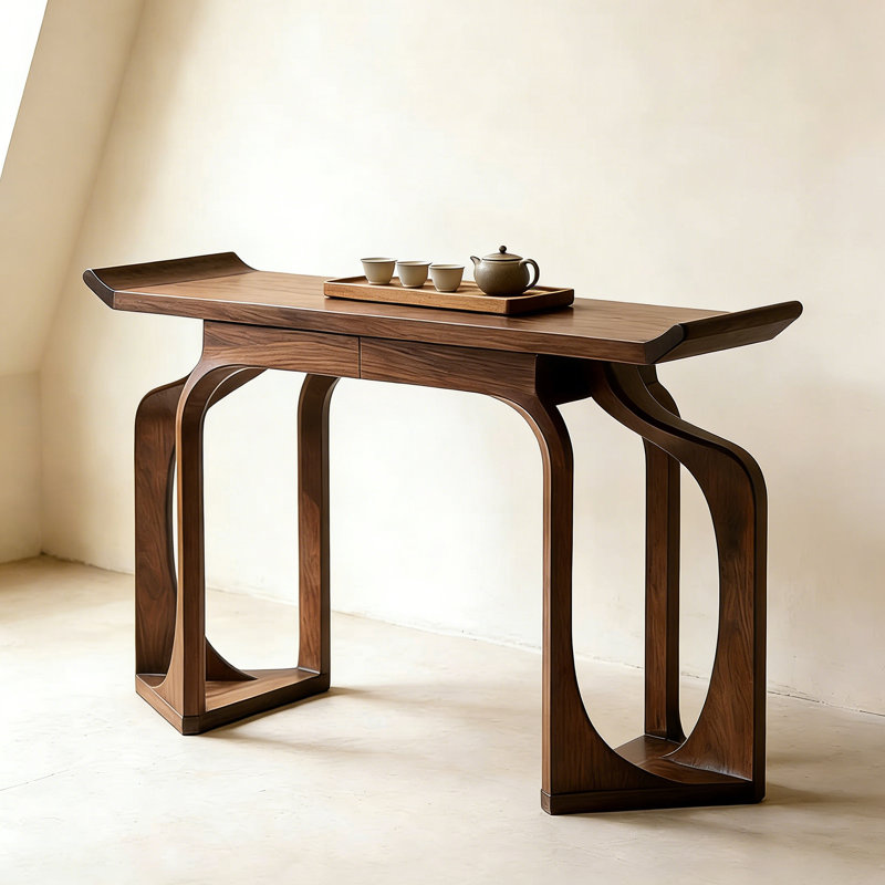 Console de style chinois simple, H 35,4 po x l 55,1 po x P 15,7 po