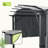 Aluminum Outdoor Pergola with Slightly Arched Canopy and Retractable Shade-97910842-97910840