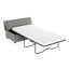 Lit simple gris foncé avec matelas et refroidissement du tissu-1279113763