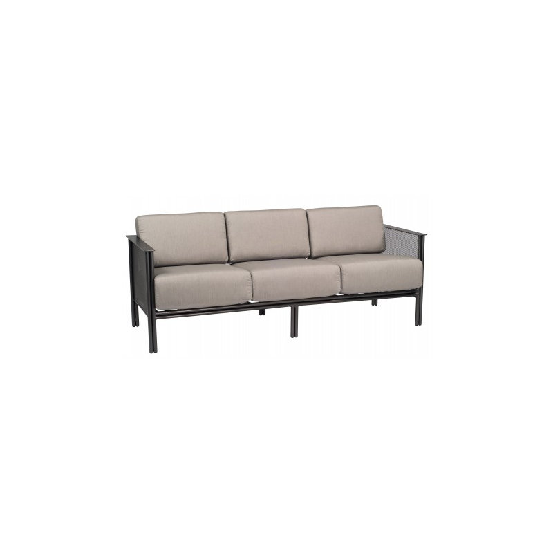 Jax Outdoor 3 - Seat Patio Sofa, Textured Black, Spectrum Indigo Sunbrella® Plainweave