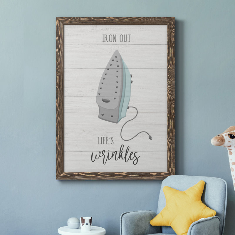 Iron out - Peinture sur toile encadrée, H 37,5 po x l 27,5 po x P 1,5 po, Toile avec cadre en noyer