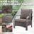 Wyland Outdoor Wicker Furniture Set - 2 Club Chairs & 2 Ottomans Perfect For Patios & Gardens-1161057402