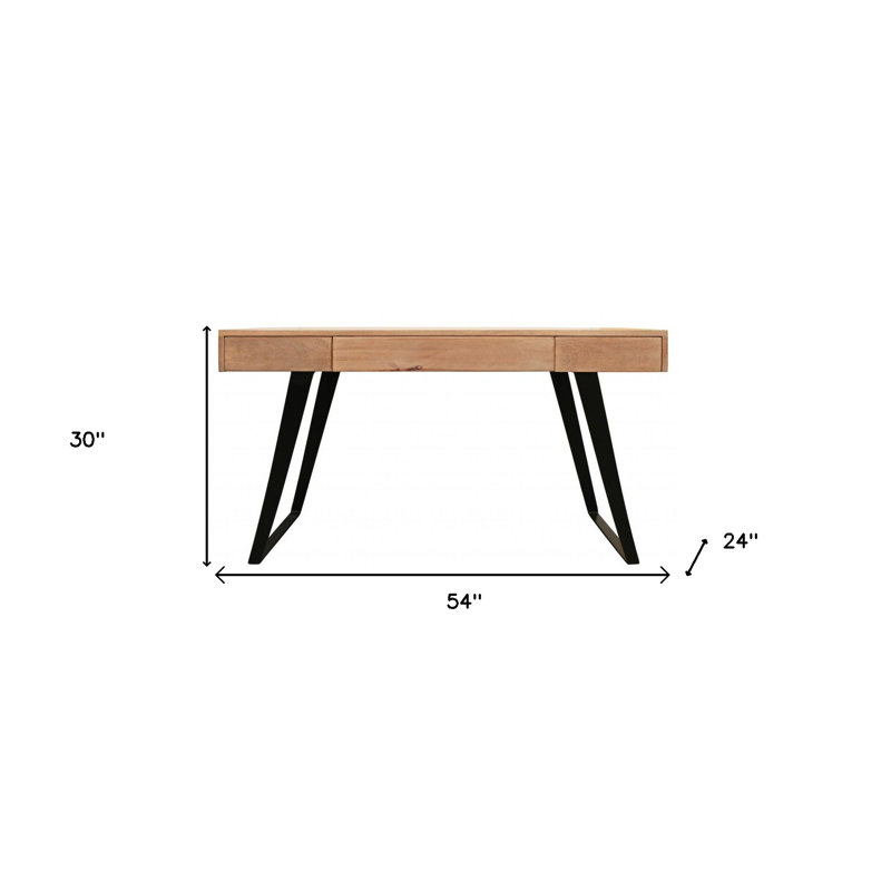 Bureau d'écriture rectangulaire l 54 po HomeRoots