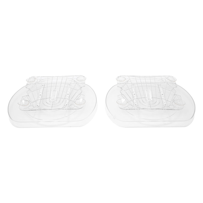 Eugeny 2 Pcs Turnplate Organizer 360° Rotate