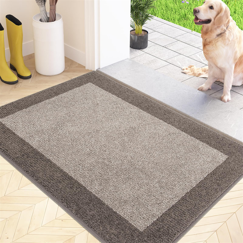 Semirah Non-Slip Doormat, 90cm W x 60cm L, Grey