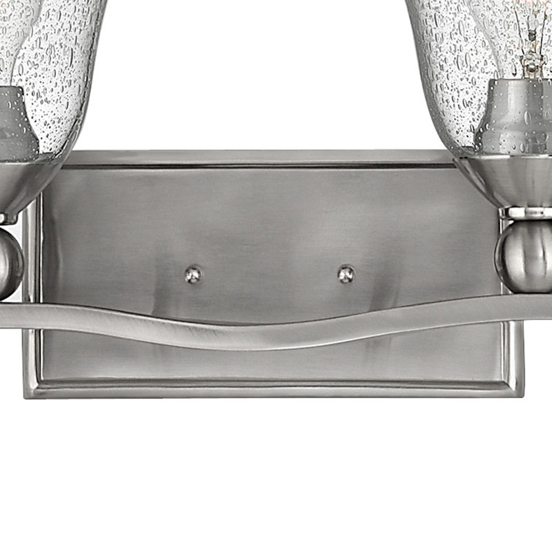 Bolla 4-Light Vanity Light, Olde Bronze, Clear Seedy Glass, Incandescent