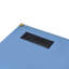 Bureau contemporain bleu marine et doré avec prises de courant pour les ports de travail