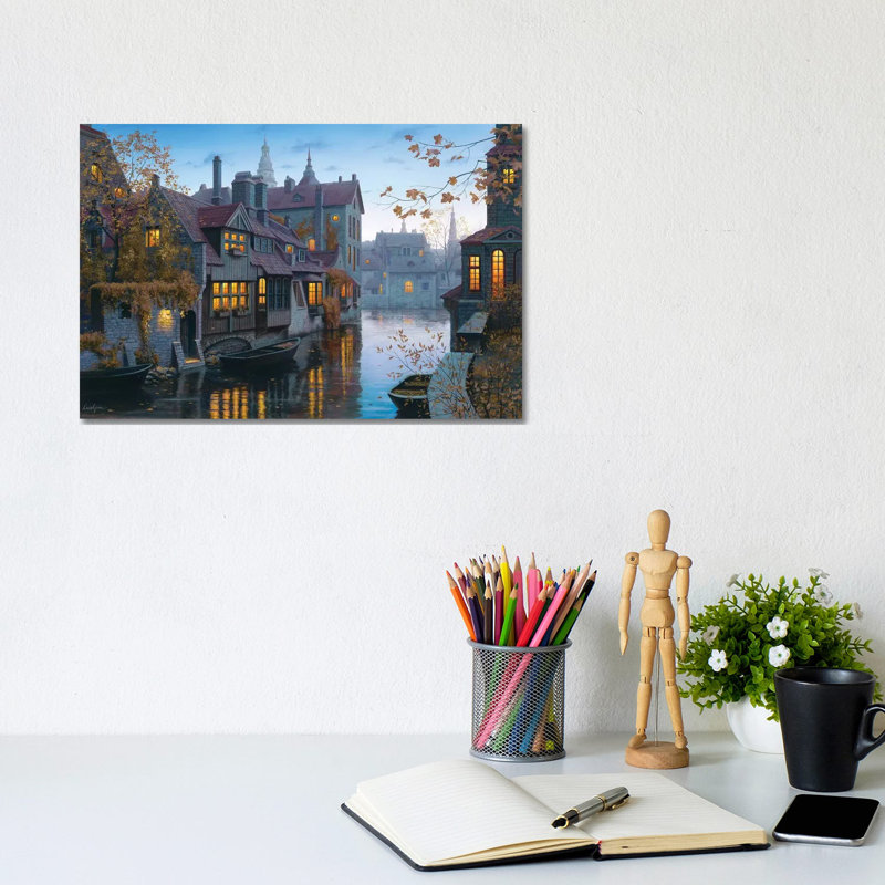 Autumn In Brugges by Evgeny Lushpin - Wrapped Canvas Gallery-Wrapped Canvas Giclée, 20.32 cm H x 30.48 cm W