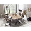 Irizarry Solid Wood Top Metal Base Dining Table-37020461
