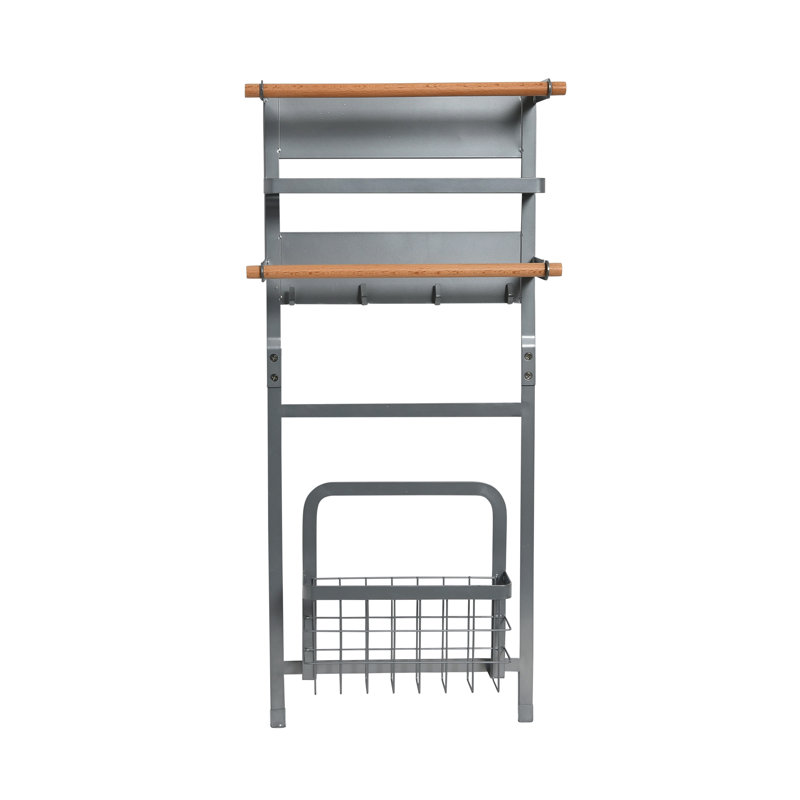 Support de rangement magnétique en métal, Gris