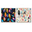 Tomoyo - Ensemble de 2 collages abstraits carrés-101851145-101851149