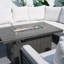 Ensemble de conversation modulaire en aluminium pour 8 personnes avec coussins et table de foyer d'extérieur
