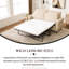 Lit escamotable à 2 places avec matelas 81,5 po beige, avec matelas, en 1 pour les petits espaces, mousse à mémoire de forme confortable, lin moderne en bois massif et base en fer, siège, canapé convertible, lit, caractéristique, appartement,-146645974