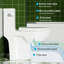 Toilette allongée à hauteur simple et à chasse d'eau