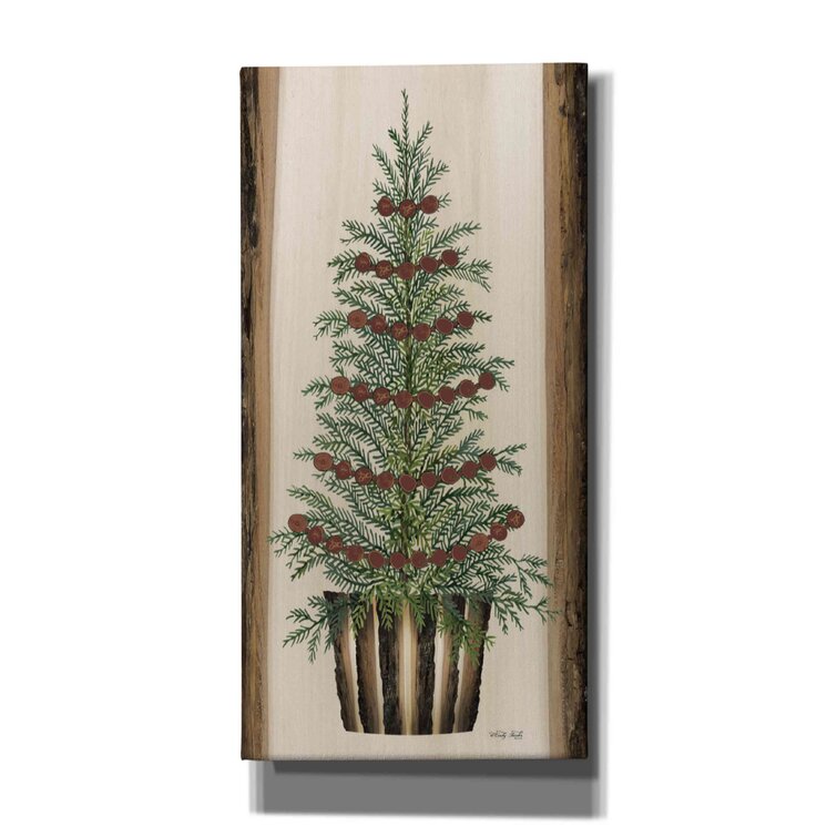 Red Barrel Studio® Woodland Spruce Tree On Canvas by Cindy Jacobs ...