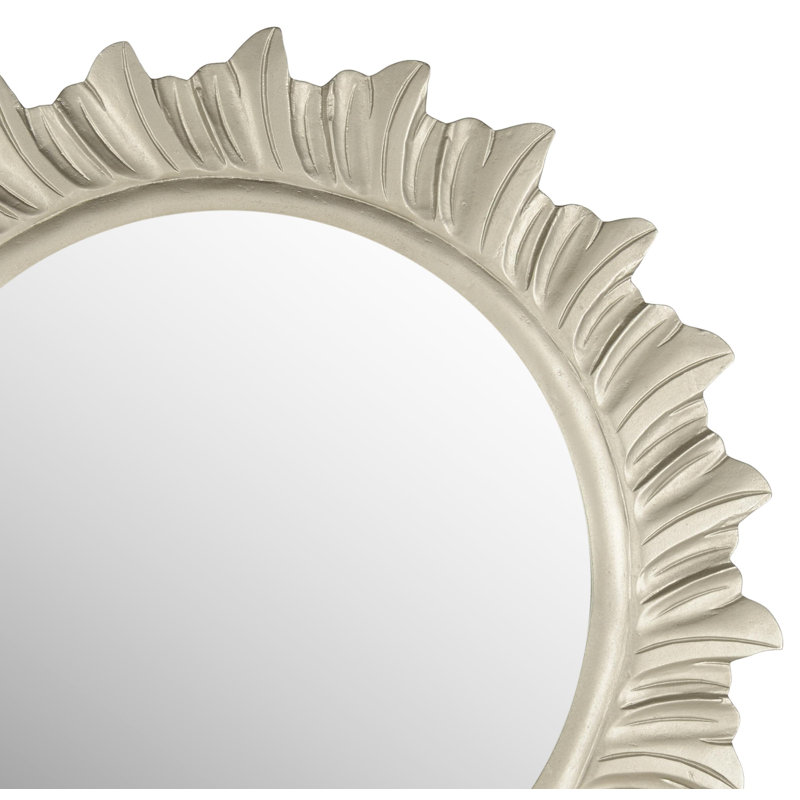 Engineered Wood Flat Wall Mirror, Pewter