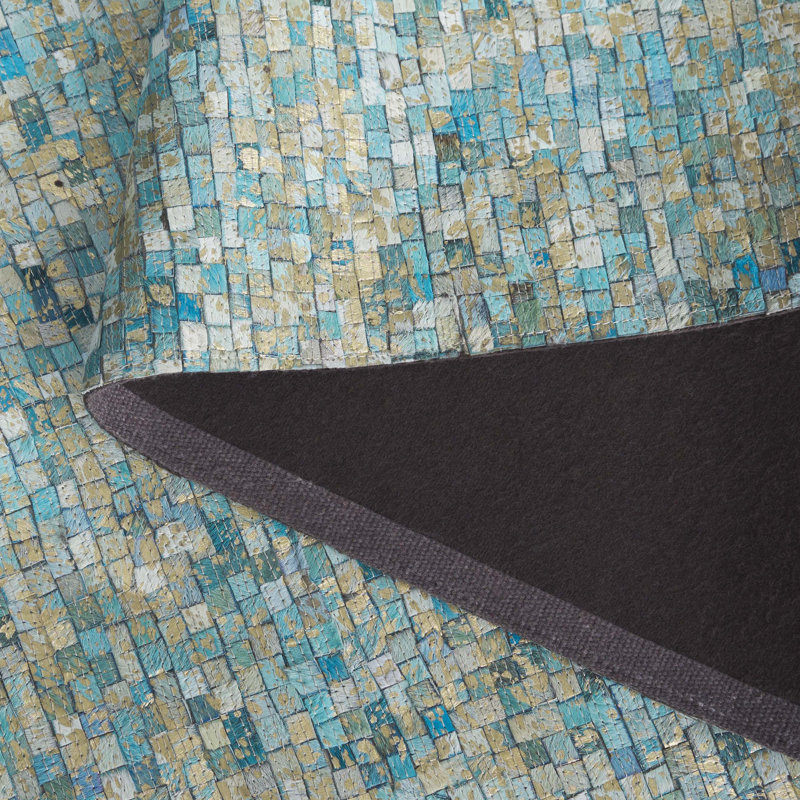 Studio Leather 101 Hand Woven Leather Geometric Rug, Rectangle 5' x 8'
