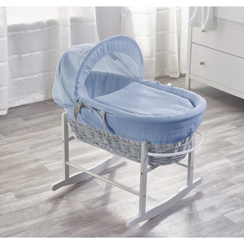 Moses Basket With Stand with Bedding with Mattress