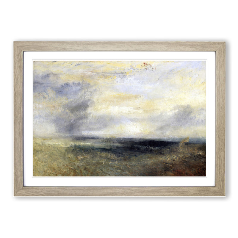Margate from the Sea by Joseph Mallord William Turner - Picture Frame Painting, 36cm H x 48cm W x 2cm D, Oak Framed