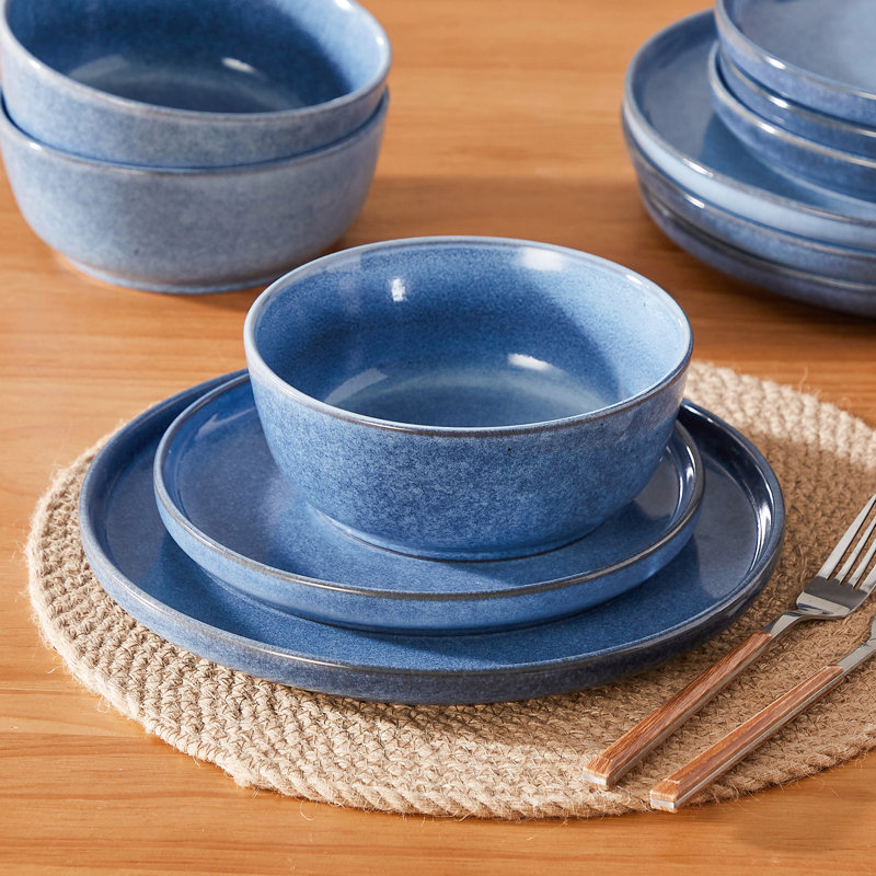 16 Piece Dinnerware Set - Service for 4, Blue