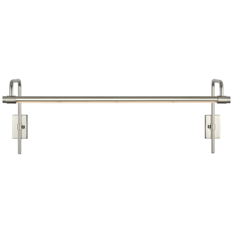 Thomas O'Brien Kidd 18" Frame Mount Picture Light, 8.75" H x 24" W x 8.75" D, Polished Nickel, 15 W