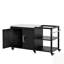 Chariot de barbecue extérieur 76,6 po avec comptoir en acier inoxydable et structure robuste